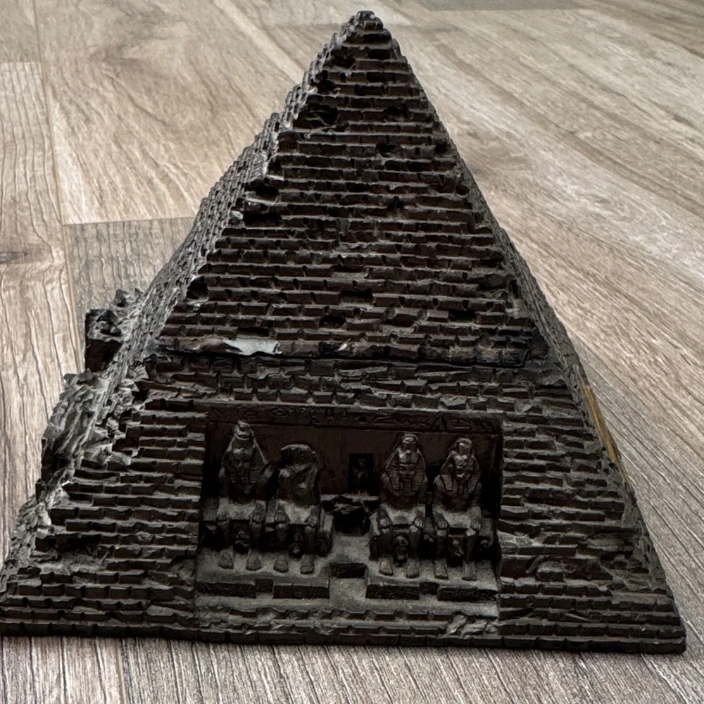 Egyptian Pyramid Decorative Jewelry Box Pyramid with Eye of Horus